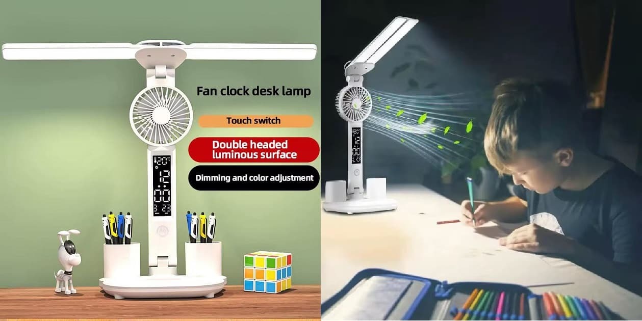 چراغ مطالعه فن دار